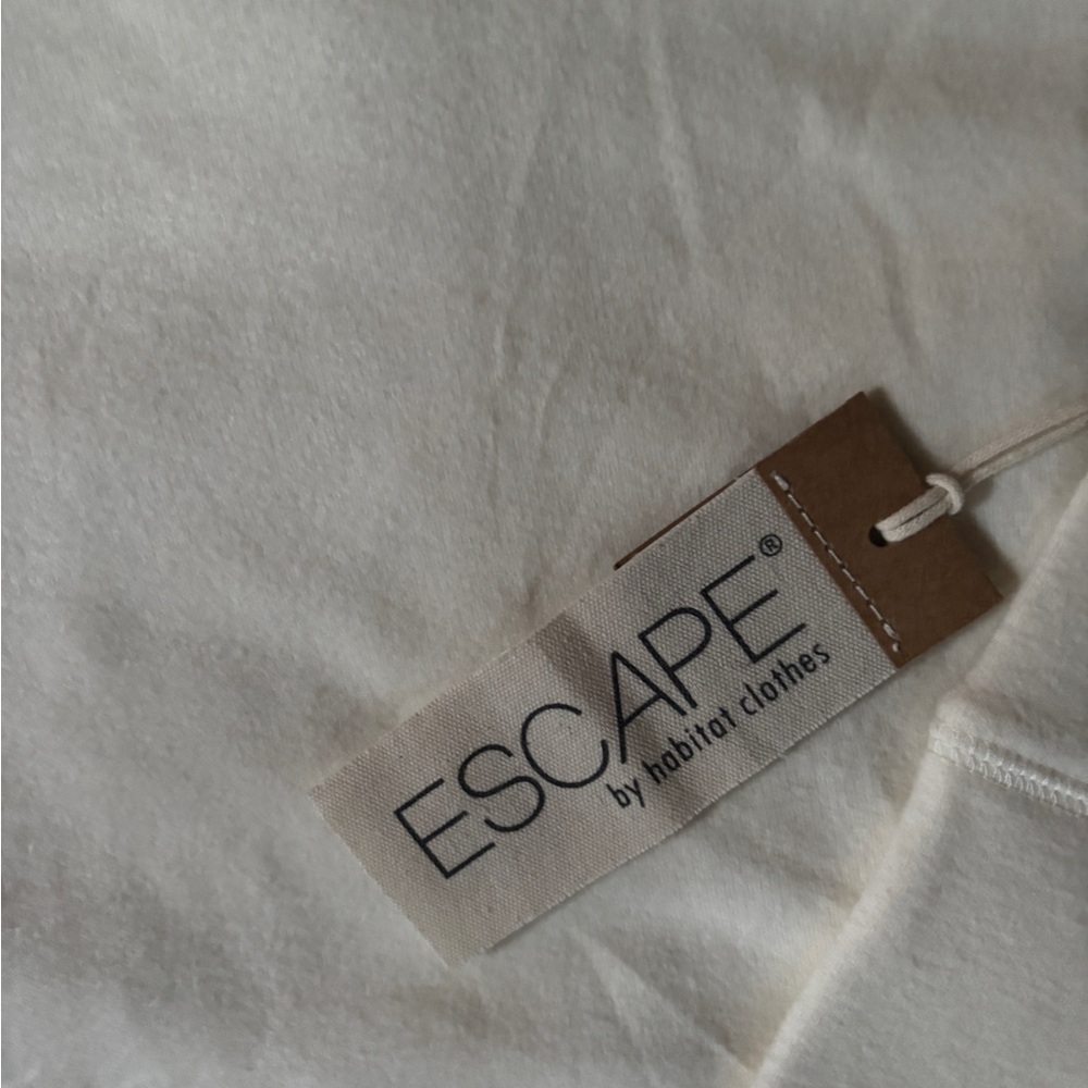 New with tags XL Escape by Habitat crew neck cream sweater shirt tunic top. - Picture 3 of 4